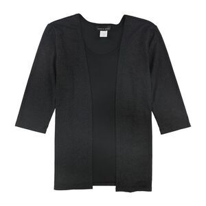 Lauren M. Petites Womens Mixed Media Shell Blouse, NWT